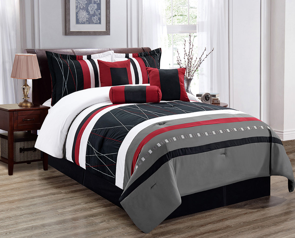 Jakarta 7 PC Comforter Set-Comforters & Quilts-DECOROLALA