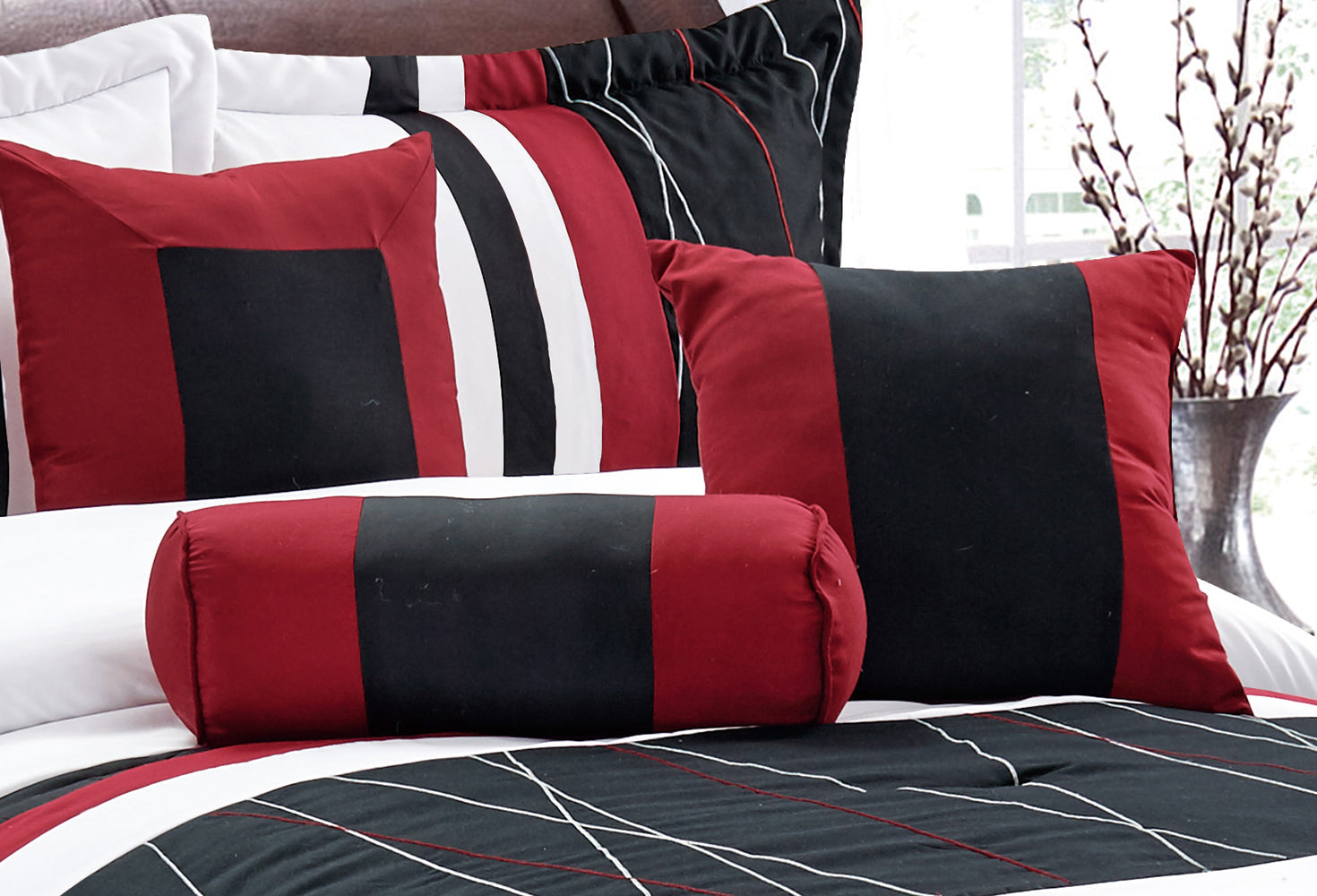 Jakarta 7 PC Comforter Set-Comforters and Quilts-DECOROLALA