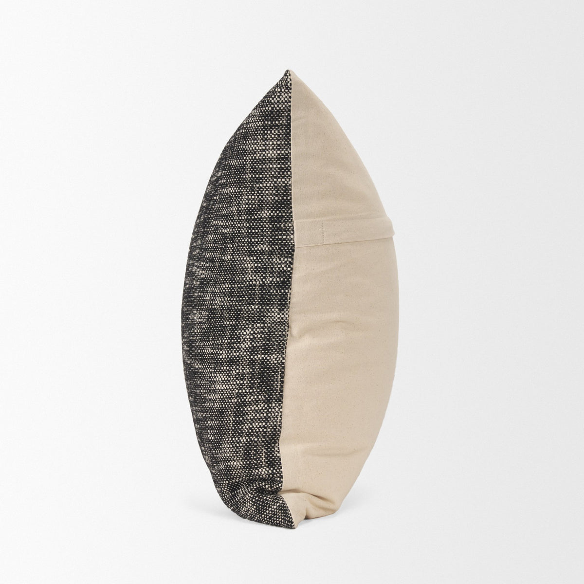 Jalia Cream and Black Cotton Pillow Cover (min order qty 2)-Decorative Pillows-DECOROLALA