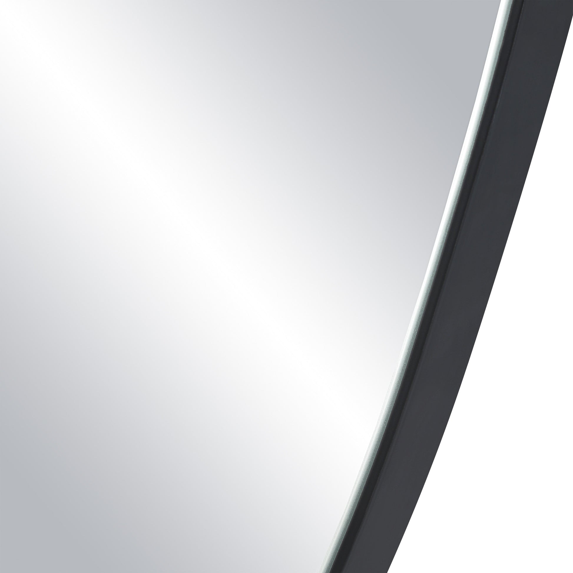 Jane 45.25" Tall Irregular Wall Mirror, Black-Mirror-DECOROLALA