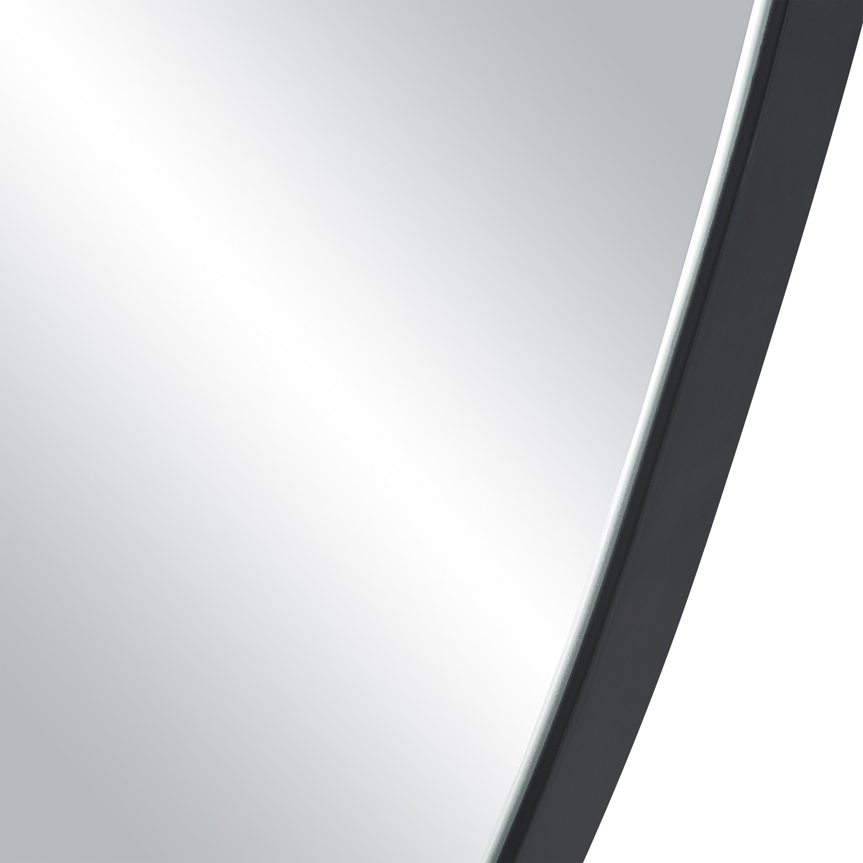 Jane 45.25" Tall Irregular Wall Mirror, Black-Mirror-DECOROLALA