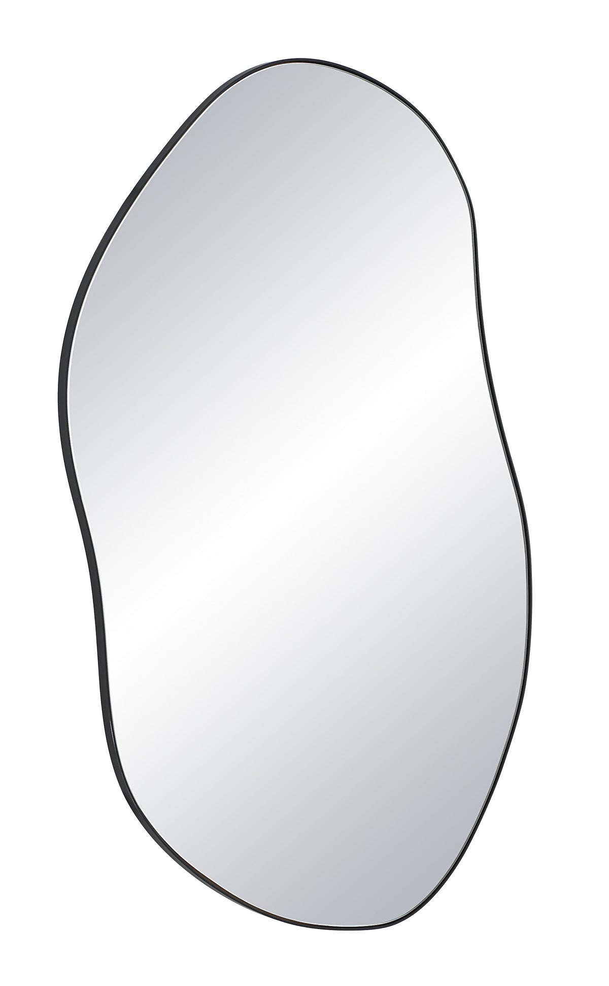 Jane 45.25" Tall Irregular Wall Mirror, Black-Mirrors-DECOROLALA