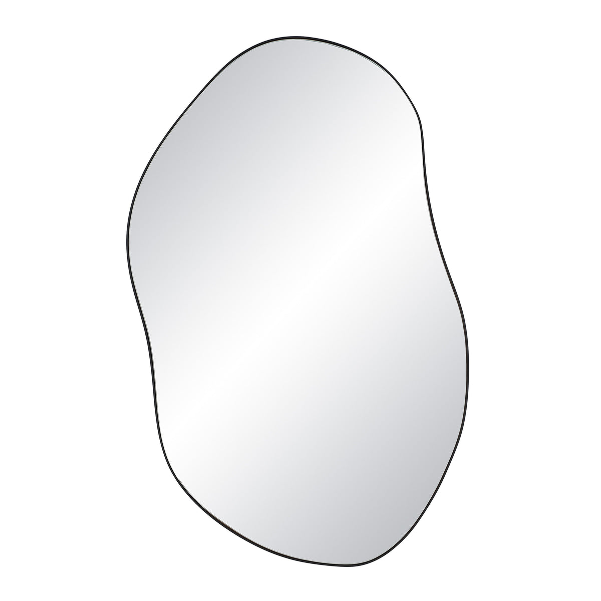 Jane 45.25" Tall Irregular Wall Mirror, Black-Mirrors-DECOROLALA