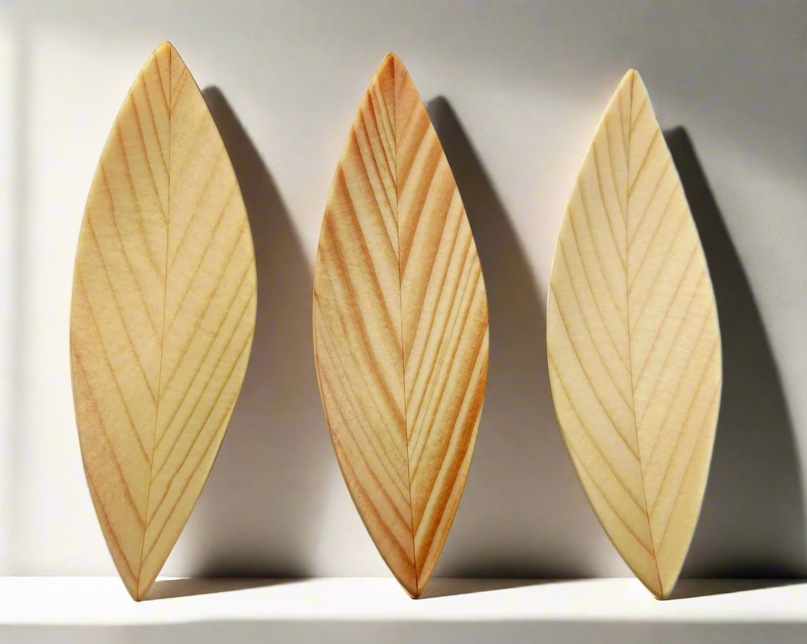Japanese Chopstick Rests - Eco-Friendly Wooden Leaf Design-Tableware-DECOROLALA