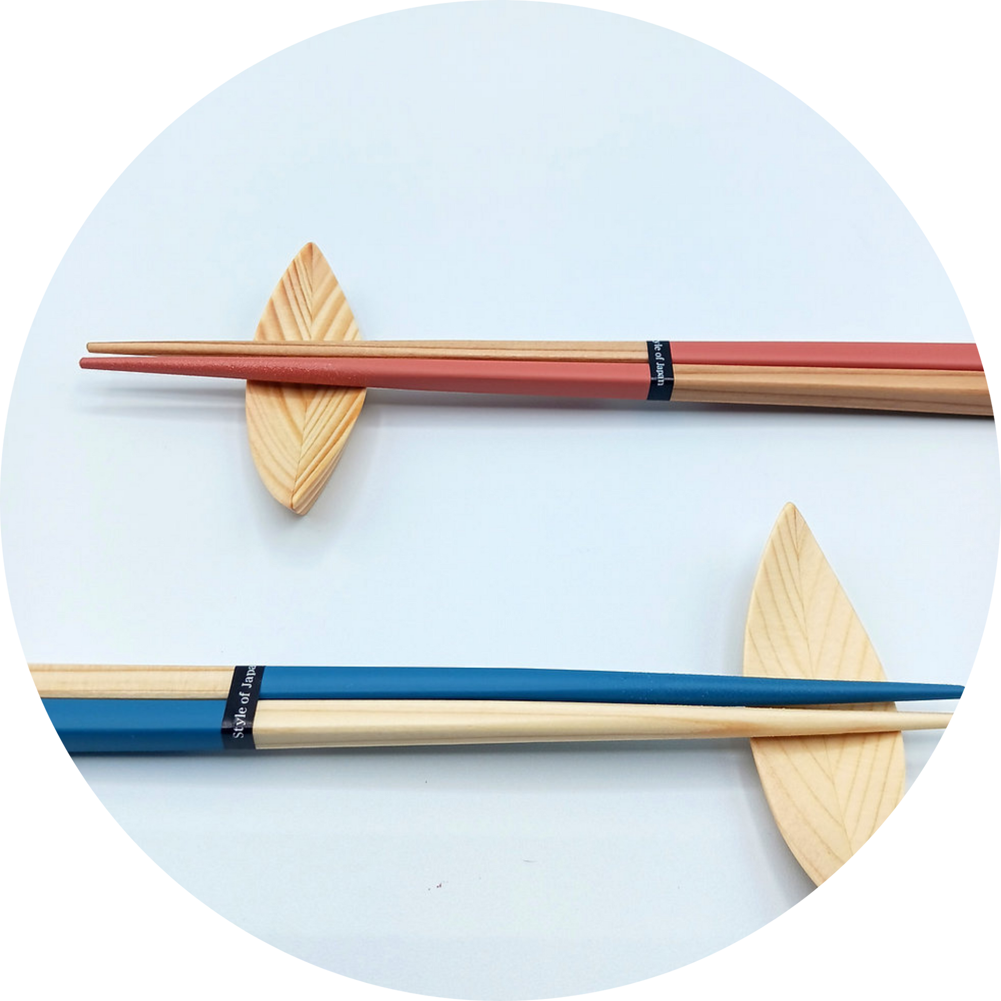 Japanese Chopstick Rests - Eco-Friendly Wooden Leaf Design-Tableware-DECOROLALA