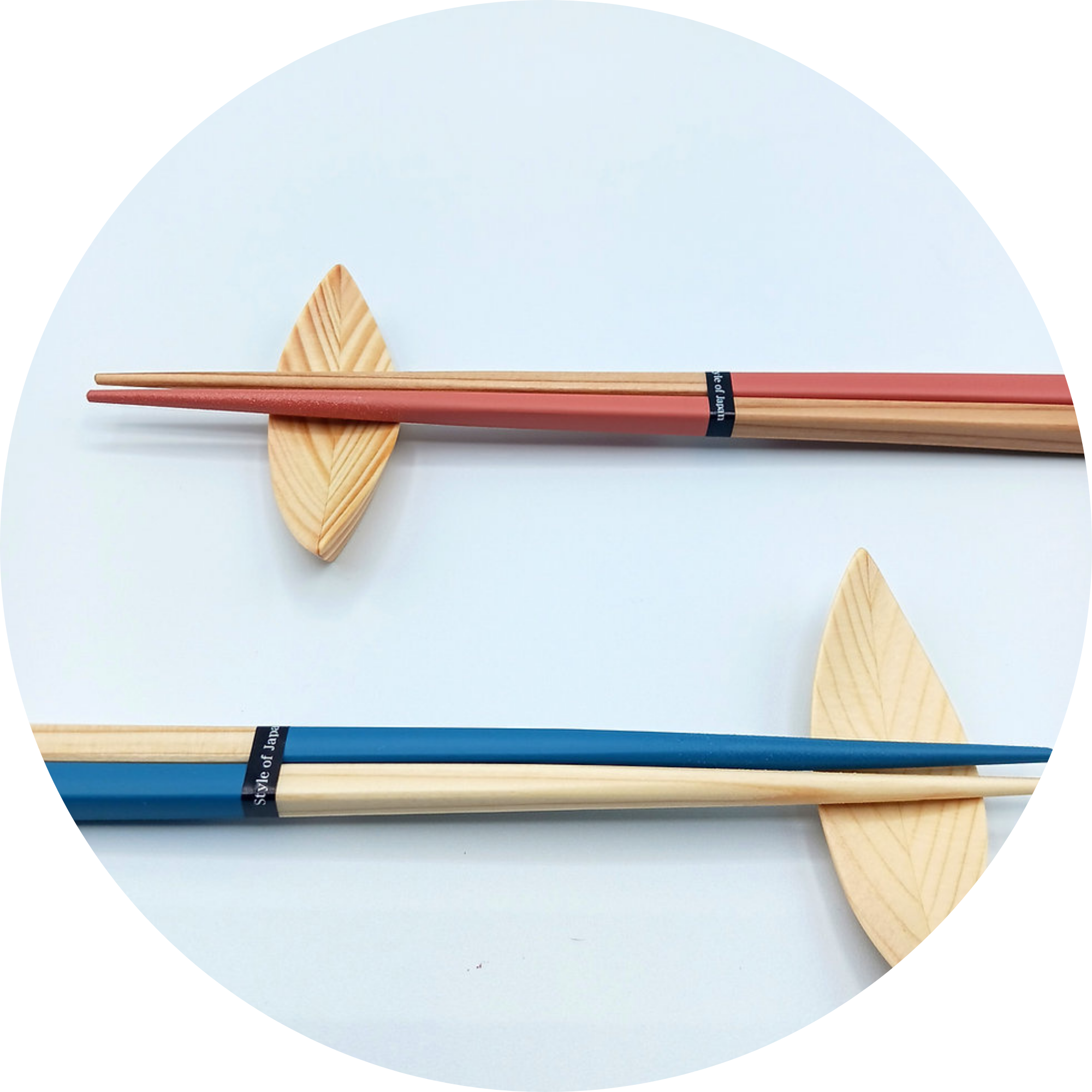 Japanese Chopstick Rests - Eco-Friendly Wooden Leaf Design-Tableware-DECOROLALA
