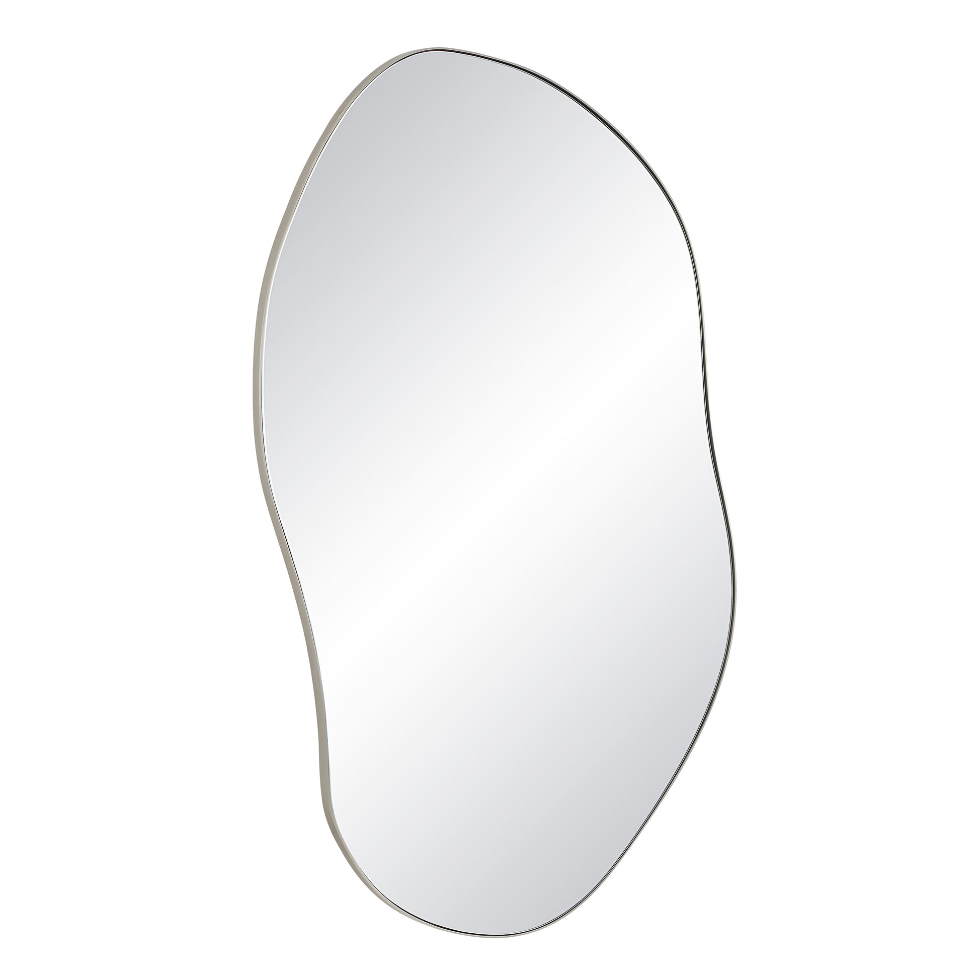 Javelin 45.25" Tall Irregular Wall Mirror, Grey-Mirror-DECOROLALA