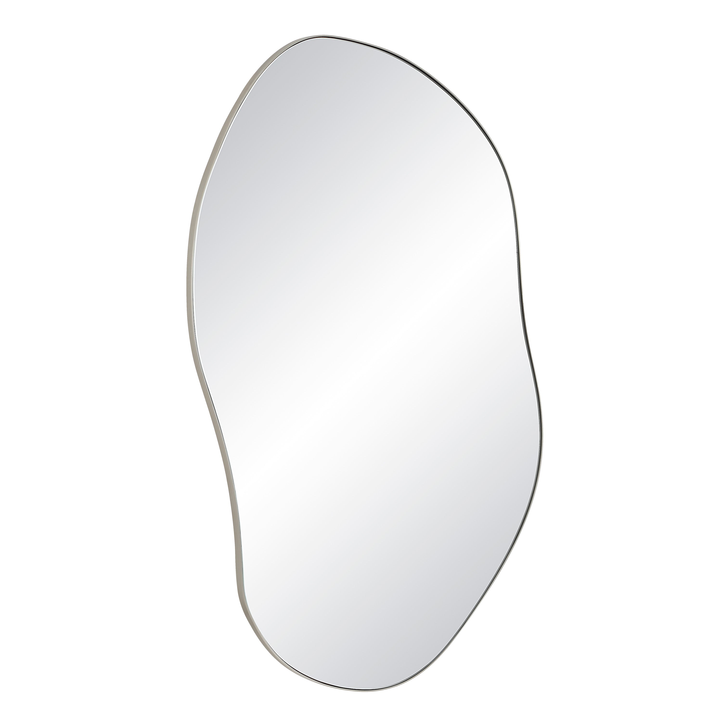 Javelin 45.25" Tall Irregular Wall Mirror, Grey-Mirror-DECOROLALA