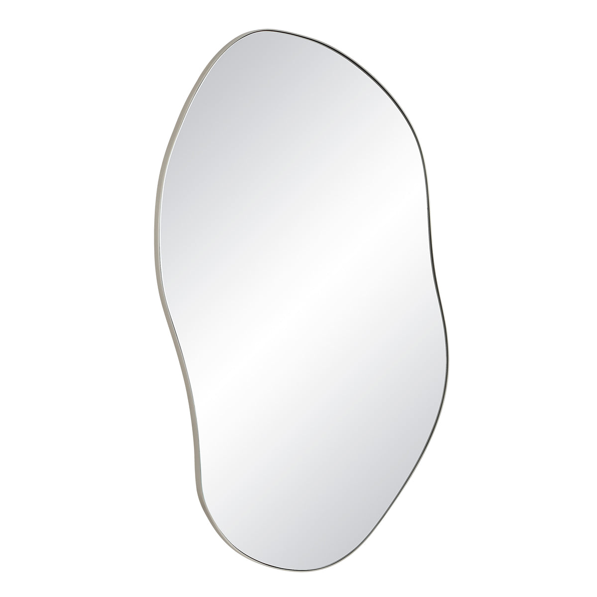 Javelin 45.25" Tall Irregular Wall Mirror, Grey-Mirrors-DECOROLALA
