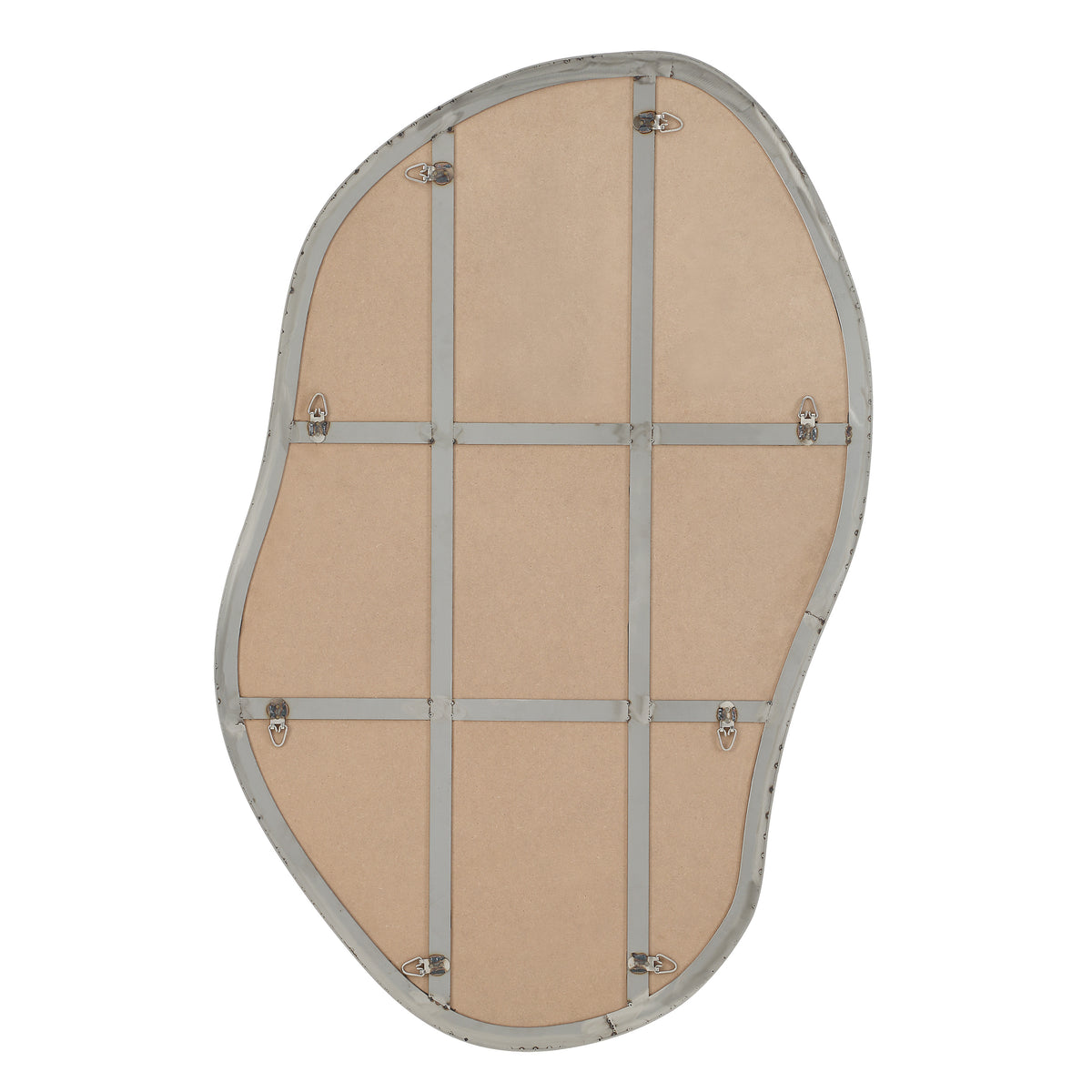 Javelin 45.25" Tall Irregular Wall Mirror, Grey-Mirrors-DECOROLALA