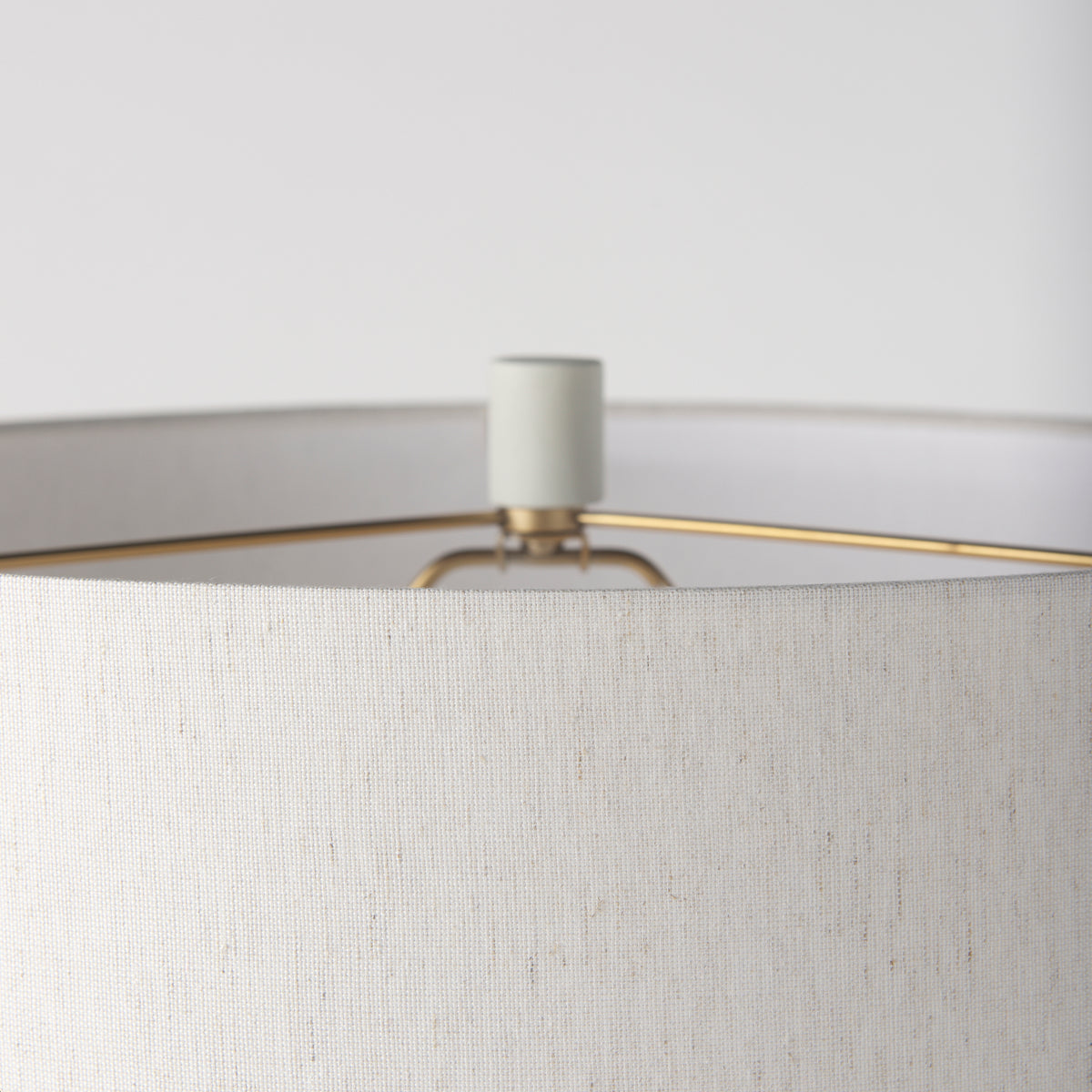 Javier 18.0L x 18.0W x 30.75H Base W/Cream Fabric Shade Table Lamp-Table Lamps-DECOROLALA