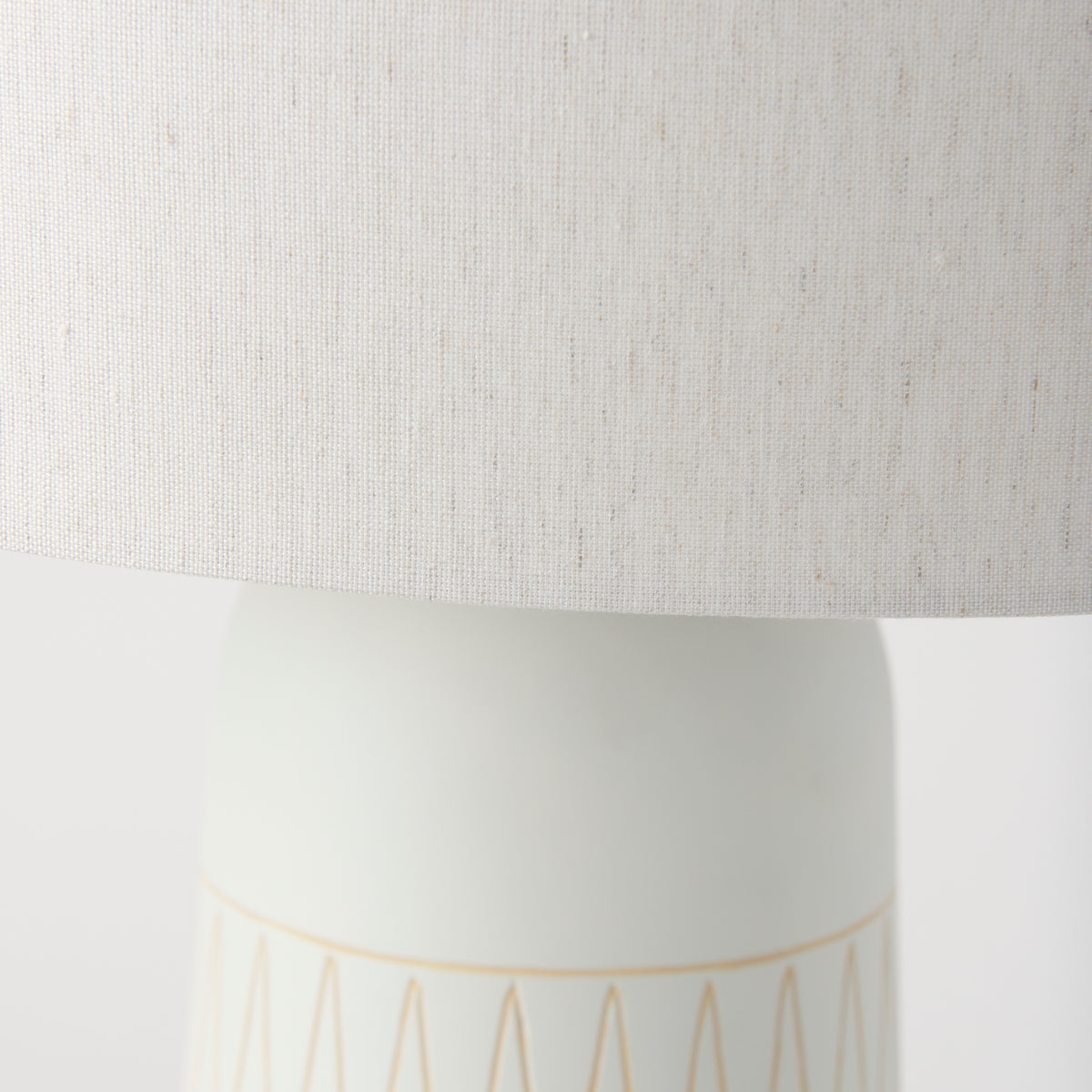 Javier 18.0L x 18.0W x 30.75H Base W/Cream Fabric Shade Table Lamp-Table Lamps-DECOROLALA