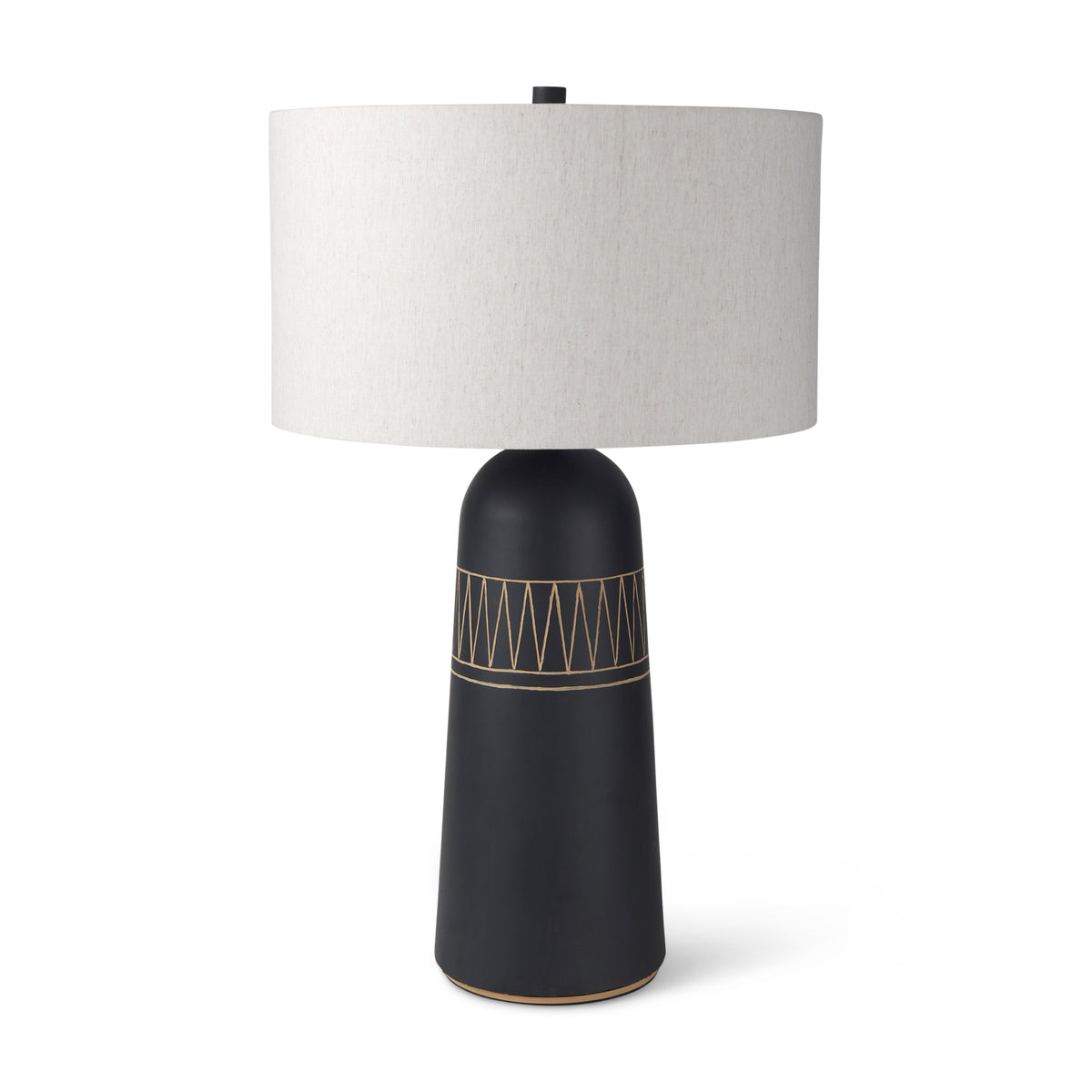 Javier Table Lamp - Gold Base with Cream Fabric Shade-Table Lamps-DECOROLALA