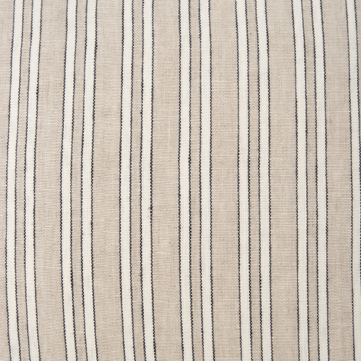 Jaxon Beige/Black Striped Cotton-Linen Pillow (min order qty 2)-Decorative Pillows-DECOROLALA