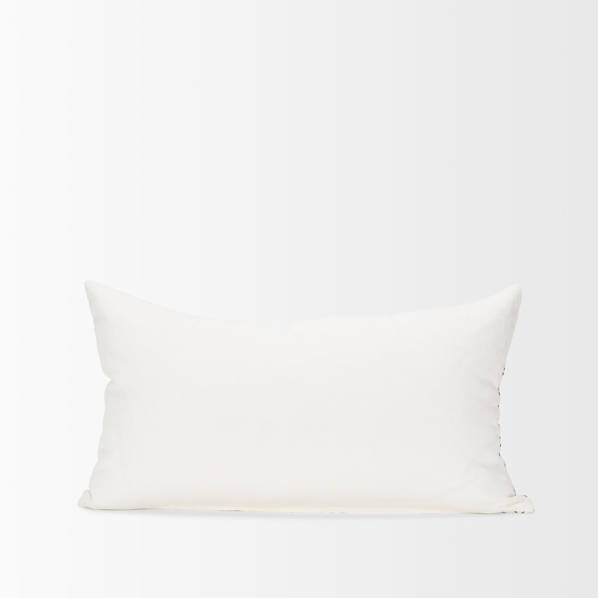 Jayden Cream Merlot Print Linen Lumbar Pillow Cover (min order qty 2)-Decorative Pillows-DECOROLALA