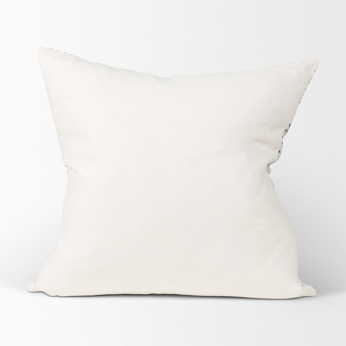 Jayden Cream Linen Square Pillow Cover - Black X-Dot (min order qty 2)-Decorative Pillows-DECOROLALA