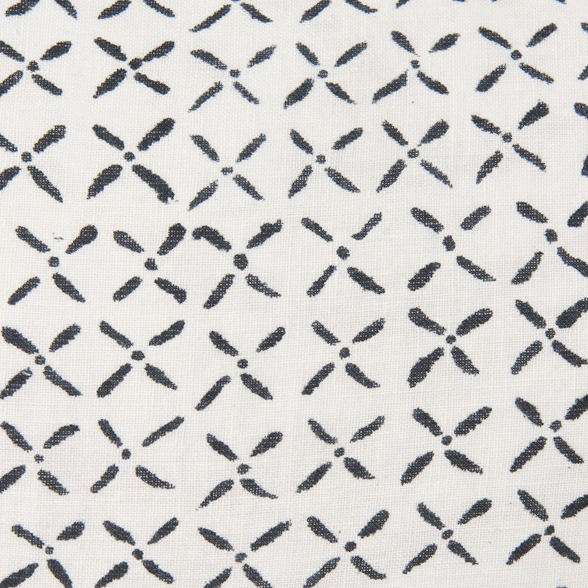 Jayden Cream Linen Square Pillow Cover - Black X-Dot (min order qty 2)-Decorative Pillows-DECOROLALA