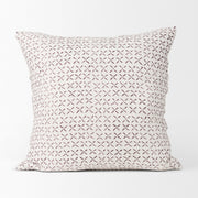 Jayden Cream Linen Pillow Cover Merlot Print (min order qty 2)-Decorative Pillows-DECOROLALA