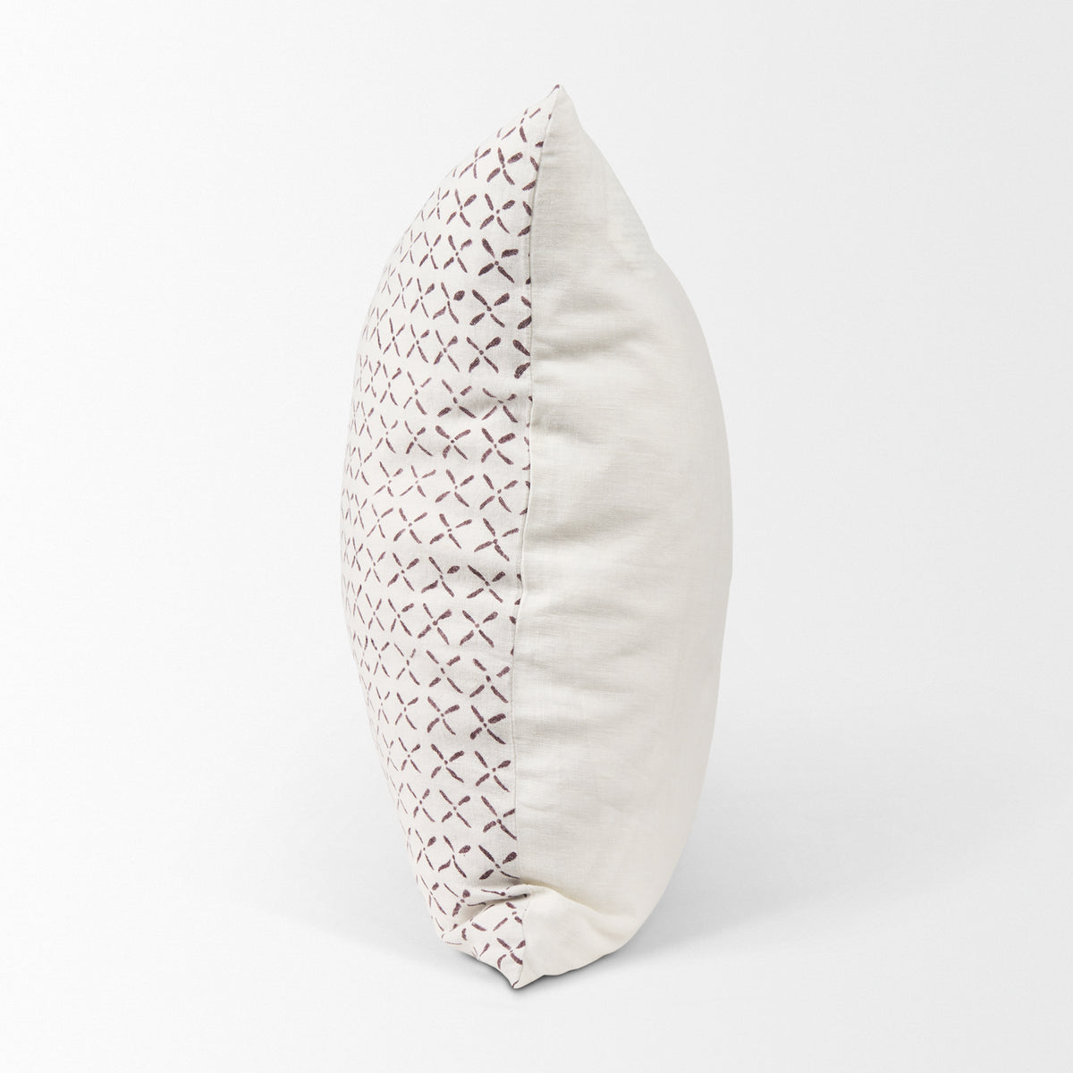 Jayden Cream Linen Pillow Cover Merlot Print (min order qty 2)-Decorative Pillows-DECOROLALA