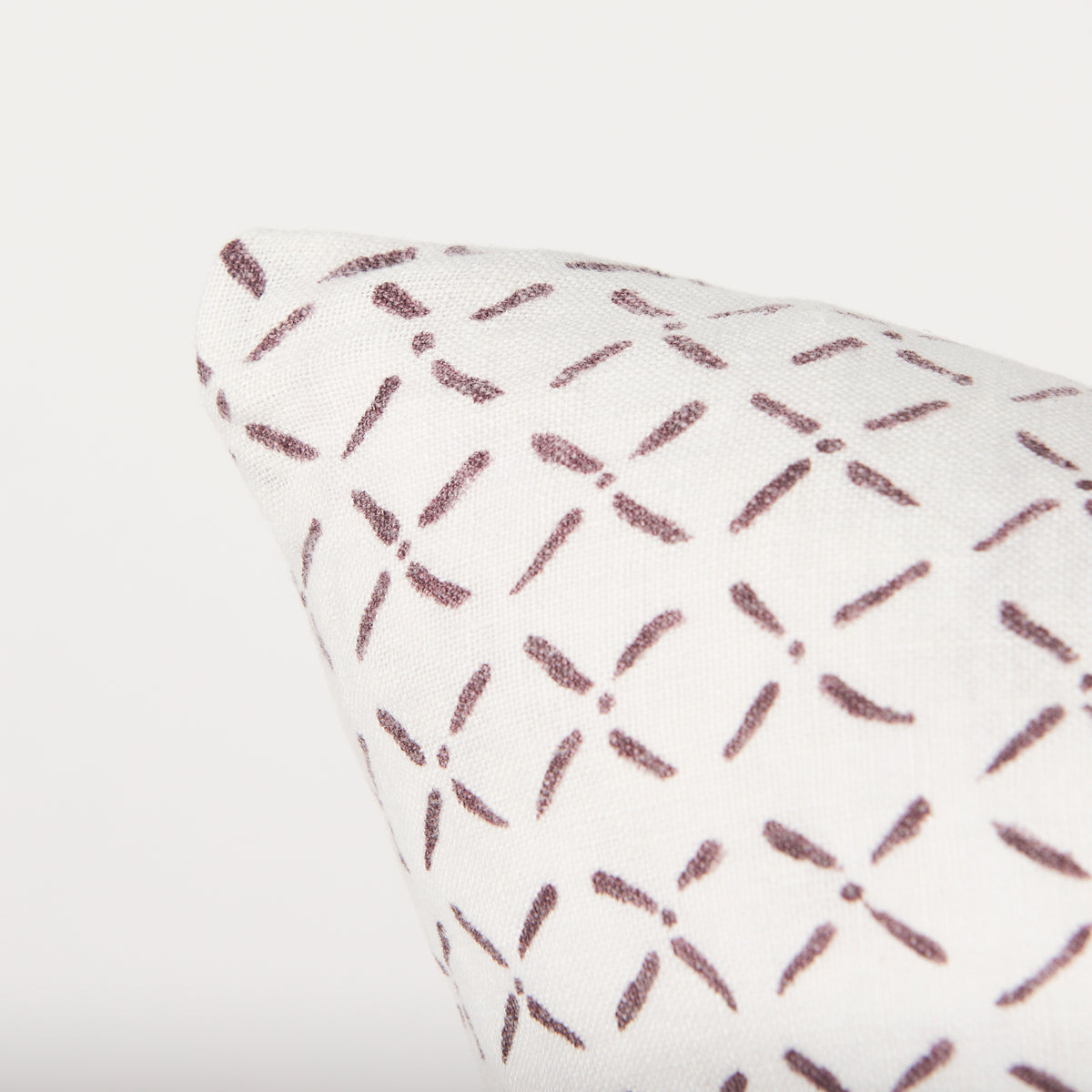 Jayden Cream Linen Pillow Cover Merlot Print (min order qty 2)-Decorative Pillows-DECOROLALA