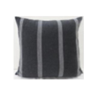 Jayme Gray/White Striped Cotton Lumbar Pillow (min order qty 2)-Decorative Pillows-DECOROLALA