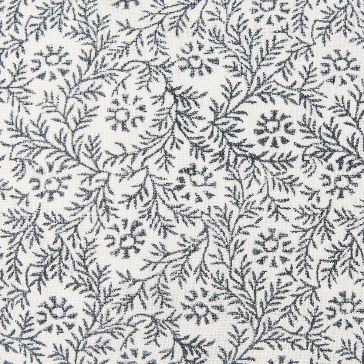 Jayne Cream Indigo Print Linen Lumbar Pillow Cover (min order qty 2)-Decorative Pillows-DECOROLALA