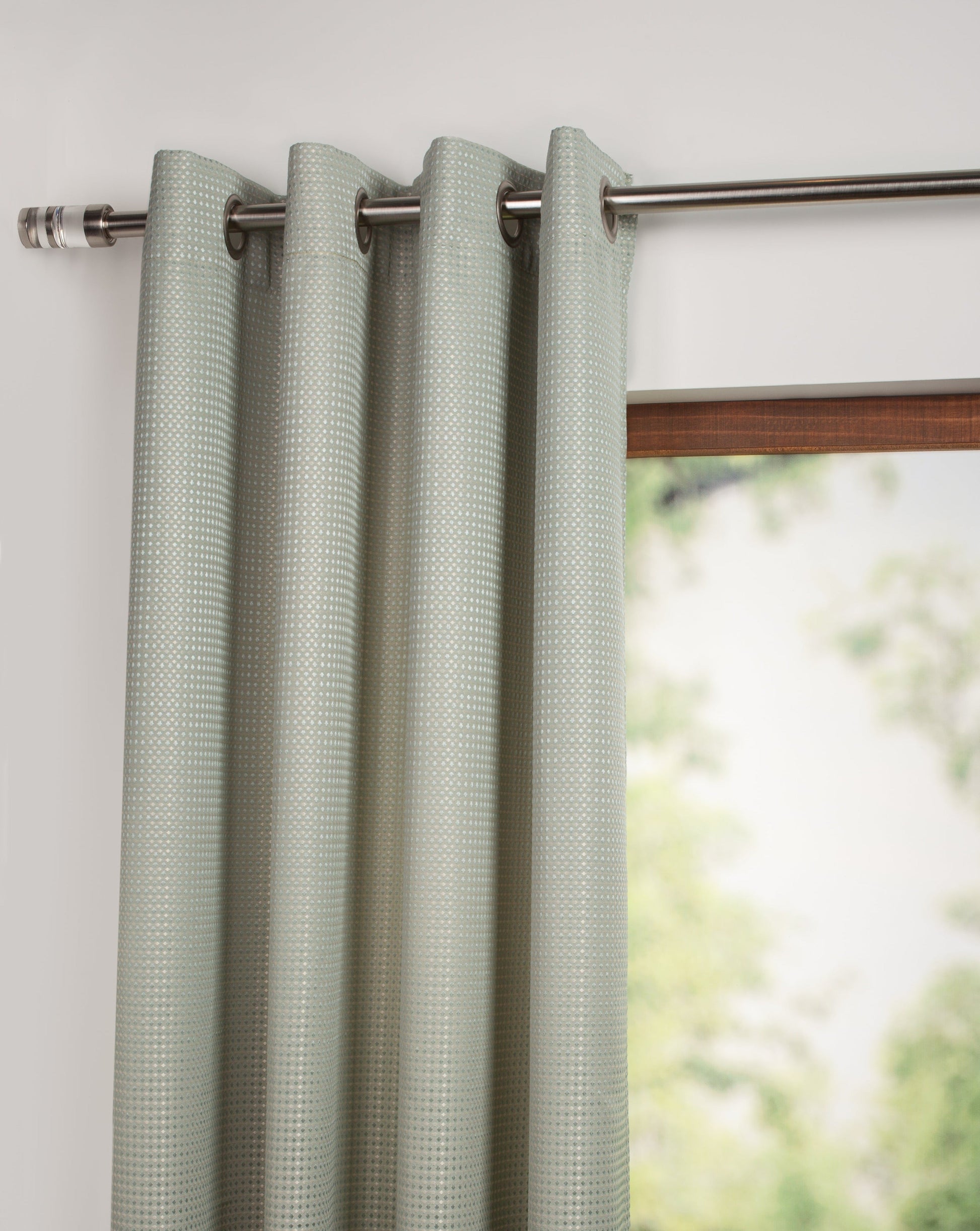 Jazz Solid Jacquard Light Filtering Grommet Curtain-Curtains-DECOROLALA