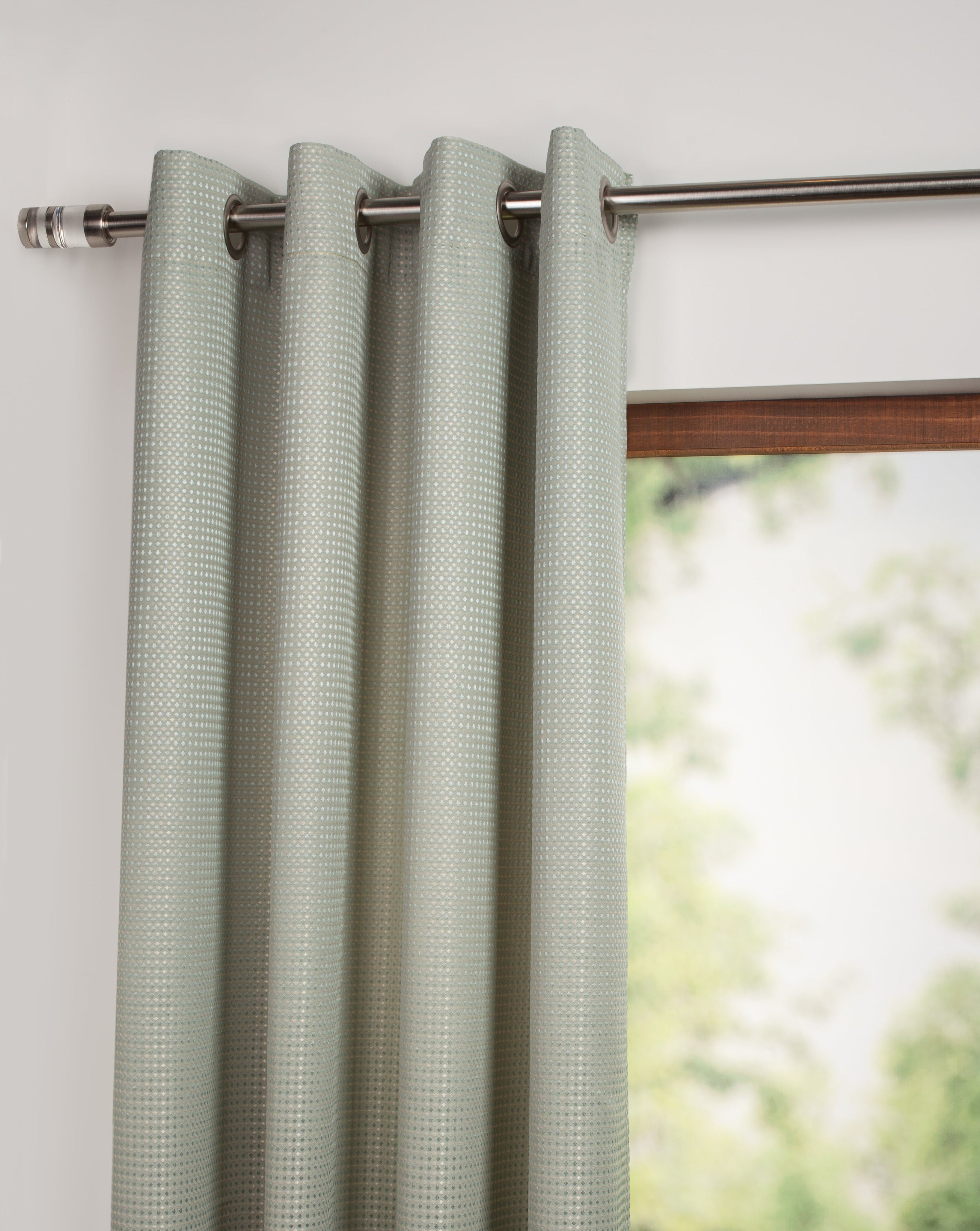 Jazz Solid Jacquard Light Filtering Grommet Curtain-Curtains-DECOROLALA