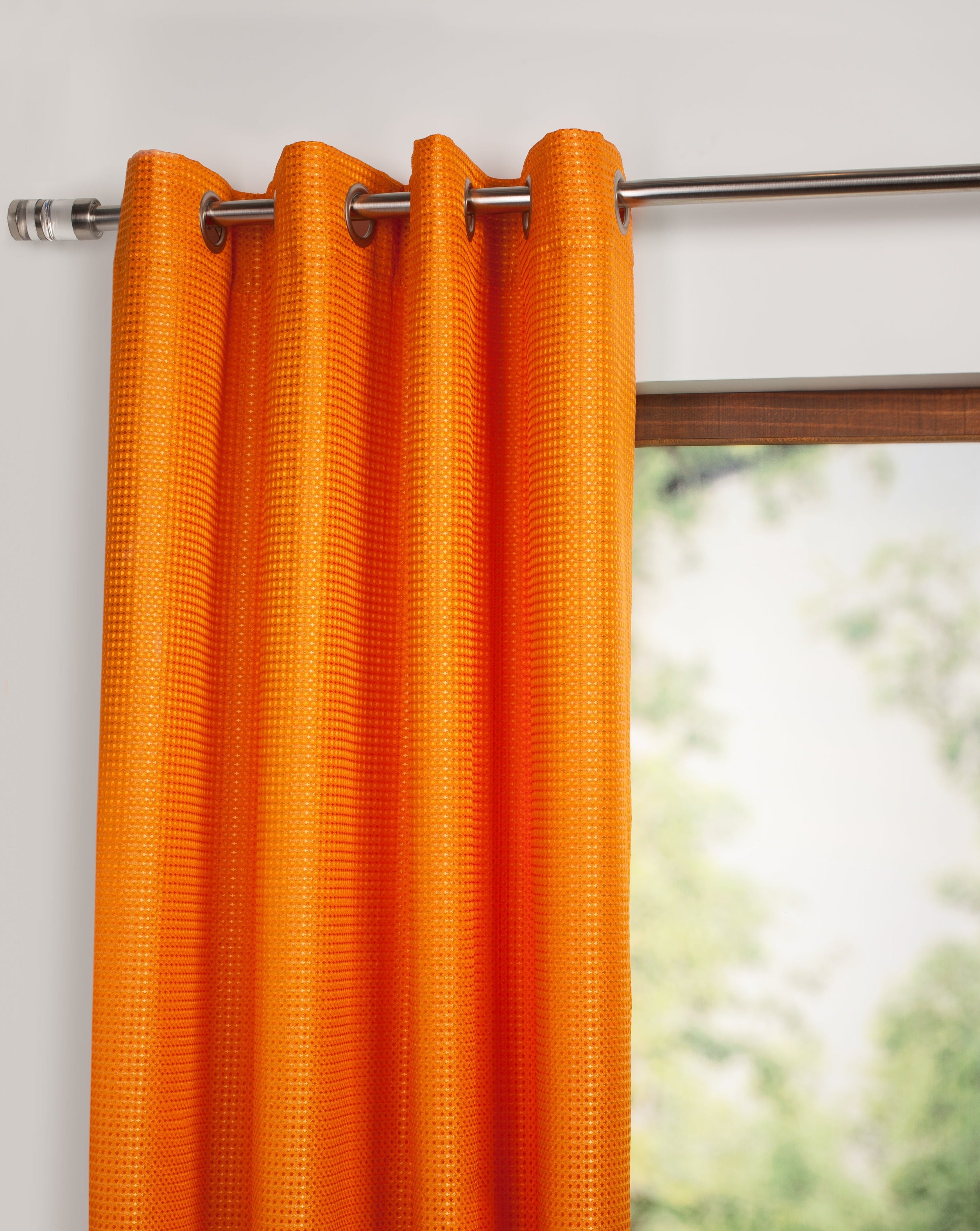 Jazz Solid Jacquard Light Filtering Grommet Curtain-Curtains-DECOROLALA