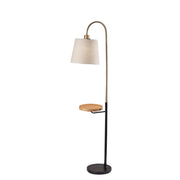 Jeffrey Floor Lamp with Shelf and USB Charging-Lighting-DECOROLALA