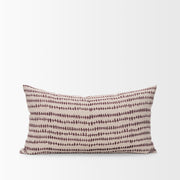 Jenna Linen Lumbar Pillow Cover - Beige Merlot (min order qty 2)-Decorative Pillows-DECOROLALA