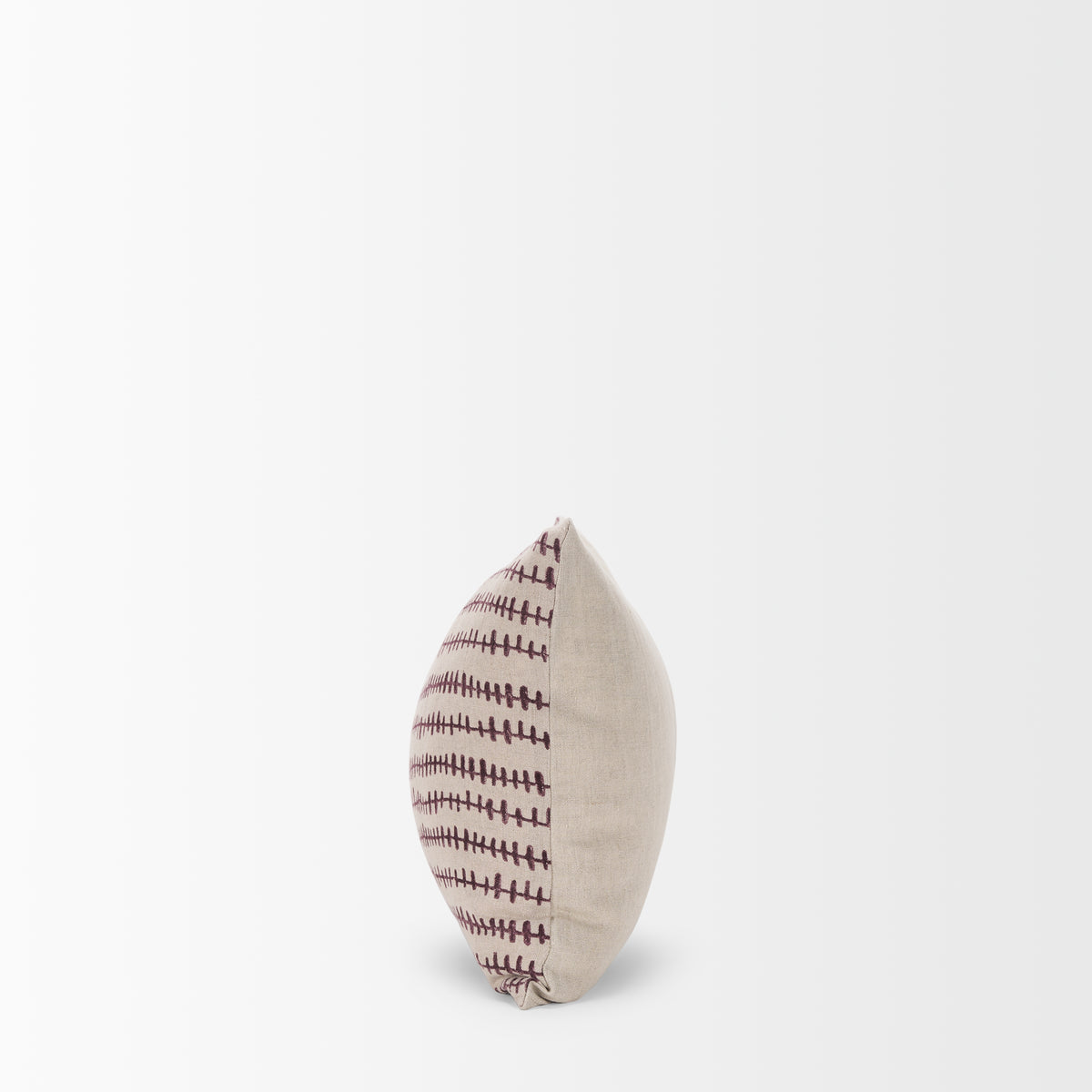 Jenna Linen Lumbar Pillow Cover - Beige Merlot (min order qty 2)-Decorative Pillows-DECOROLALA