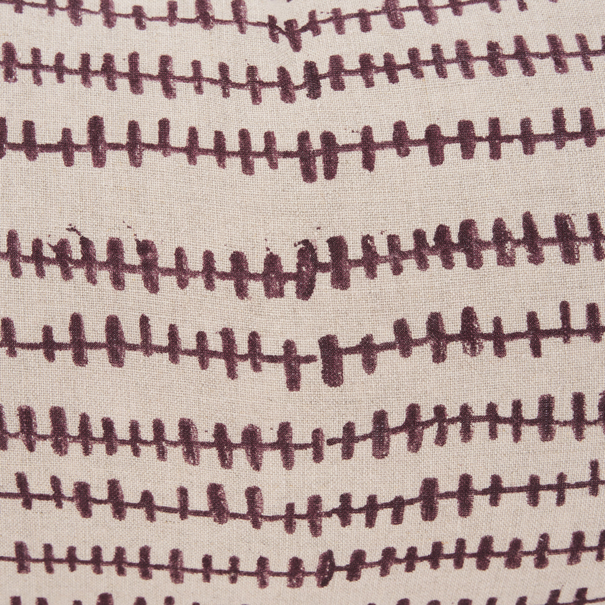 Jenna Linen Lumbar Pillow Cover - Beige Merlot (min order qty 2)-Decorative Pillows-DECOROLALA