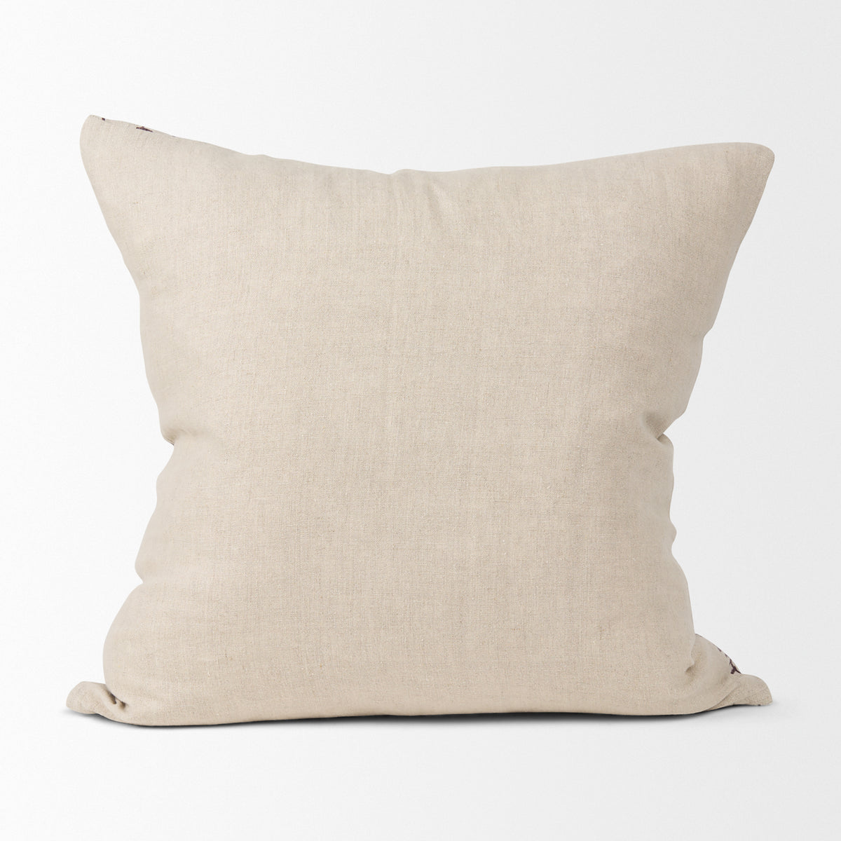 Jenna Linen Pillow Cover - Beige Merlot Print (min order qty 2)-Decorative Pillows-DECOROLALA