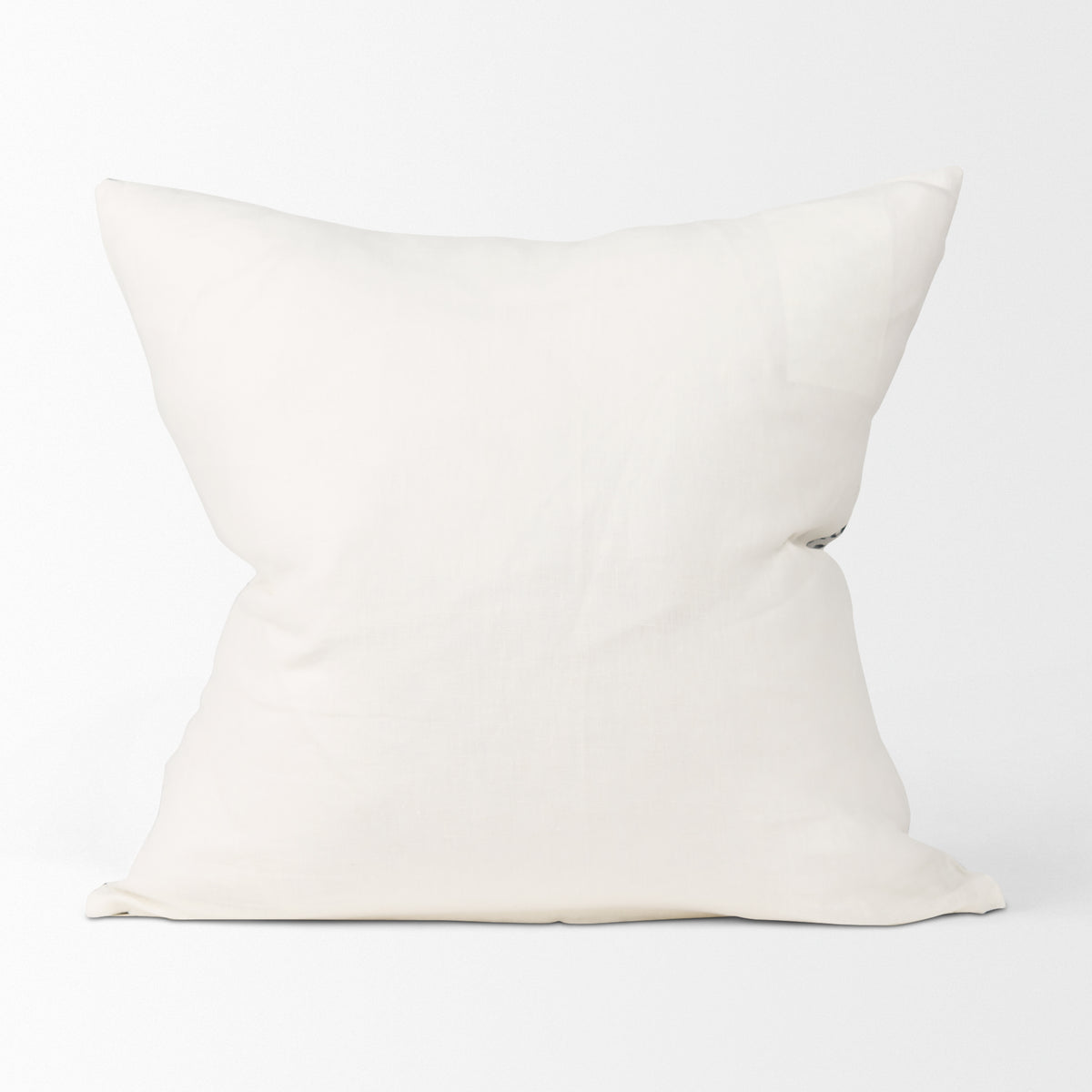 Jenna Cream Linen Square Pillow Cover - Black Print (min order qty 2)-Decorative Pillows-DECOROLALA