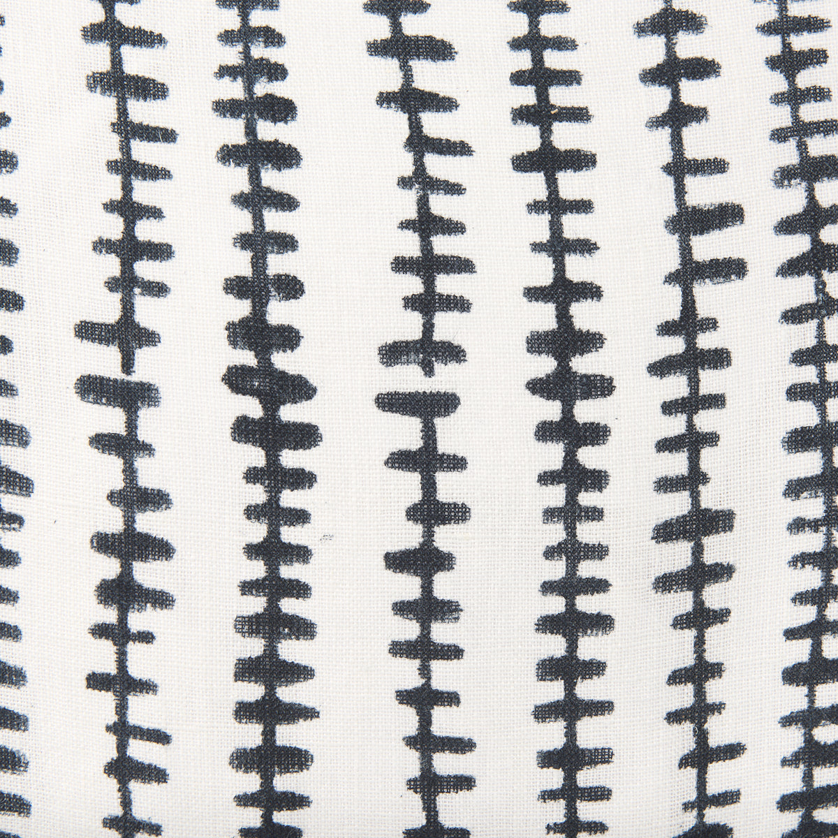 Jenna Cream Linen Square Pillow Cover - Black Print (min order qty 2)-Decorative Pillows-DECOROLALA