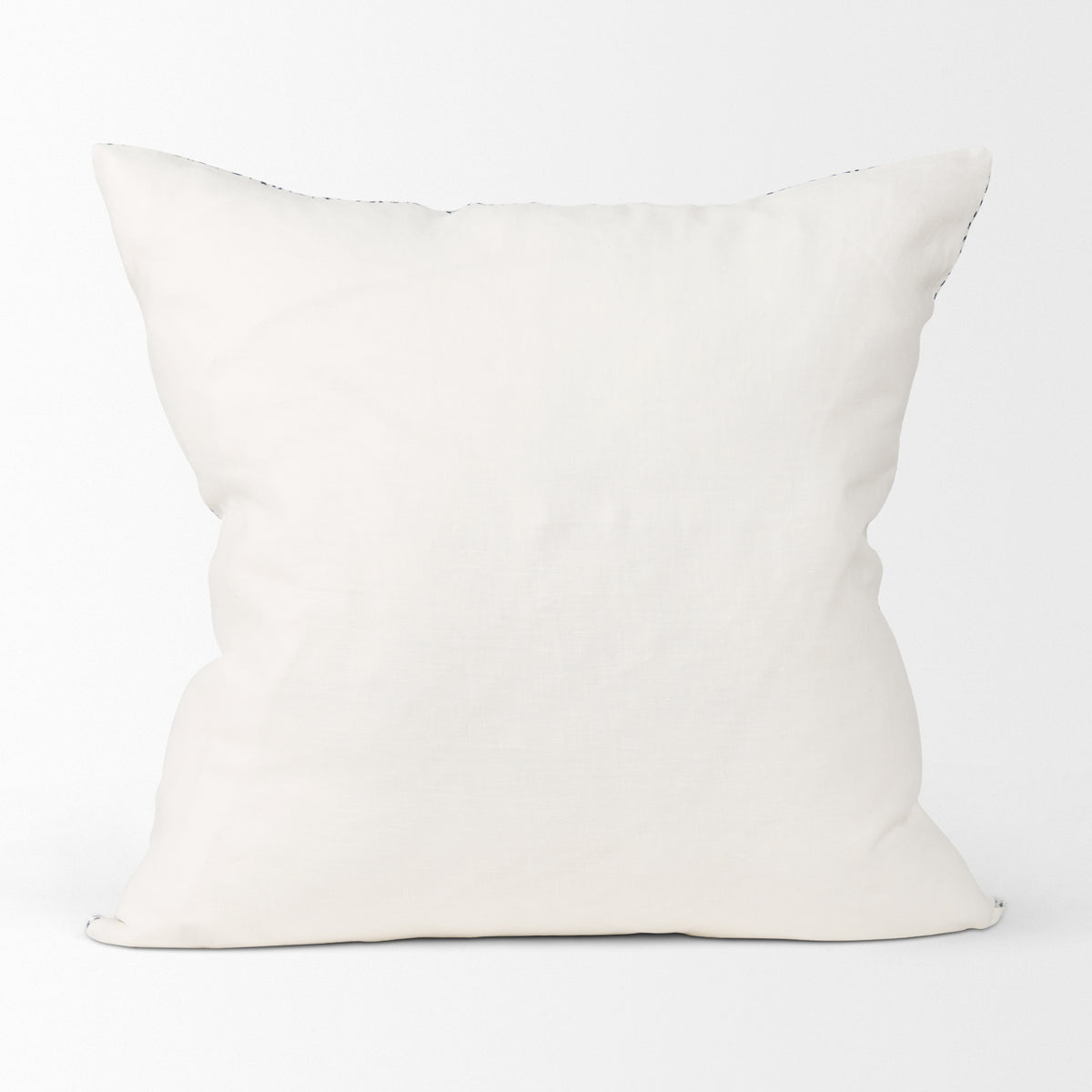 Jennelle Cream Indigo Print Linen Pillow Cover (min order qty 2)-Decorative Pillows-DECOROLALA