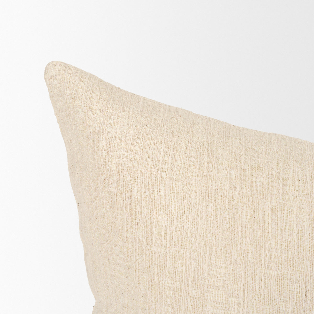 Jenner Cream Cotton Linen Square Pillow Cover (min order qty 2)-Decorative Pillows-DECOROLALA