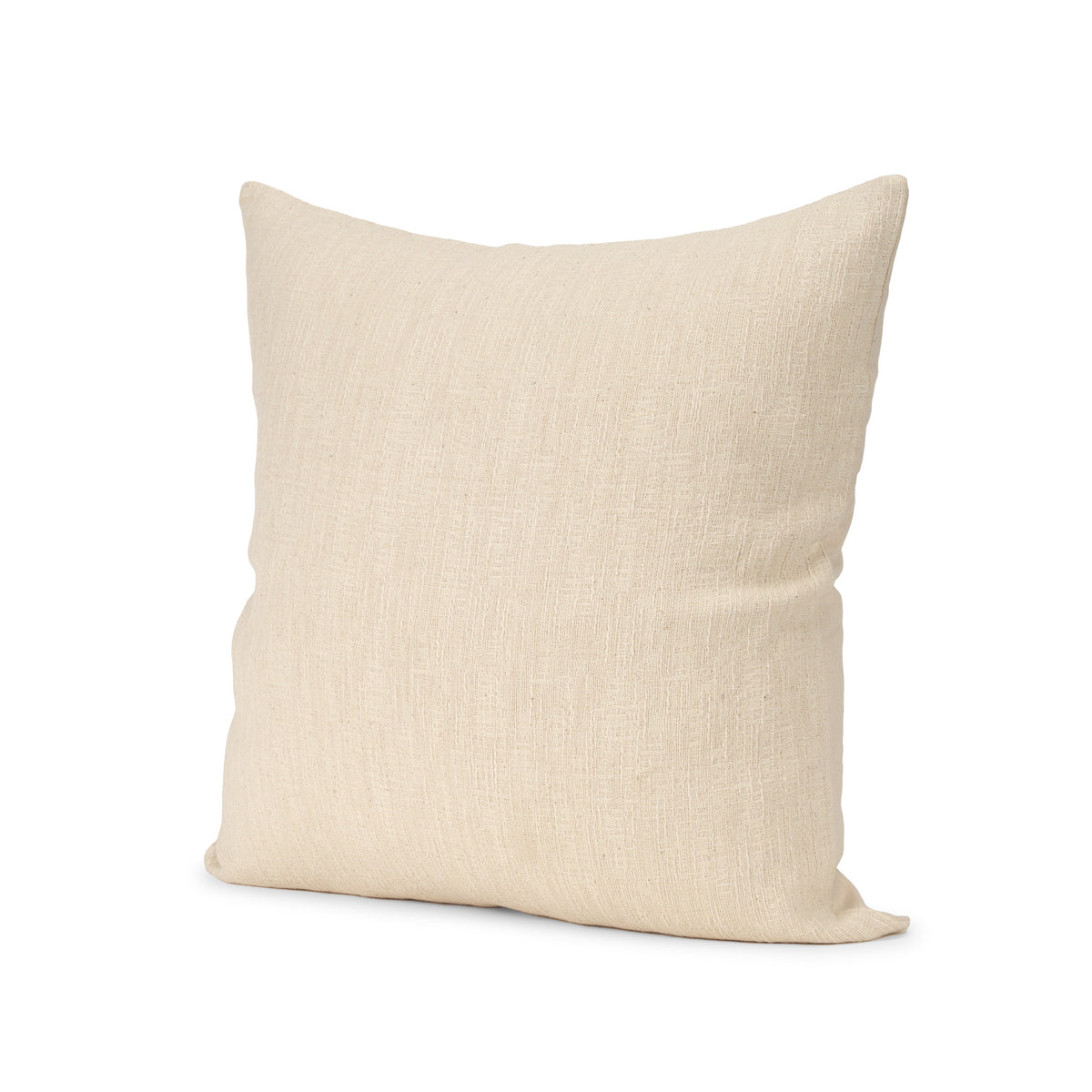Jenner Cream Cotton Linen Square Pillow Cover (min order qty 2)-Decorative Pillows-DECOROLALA