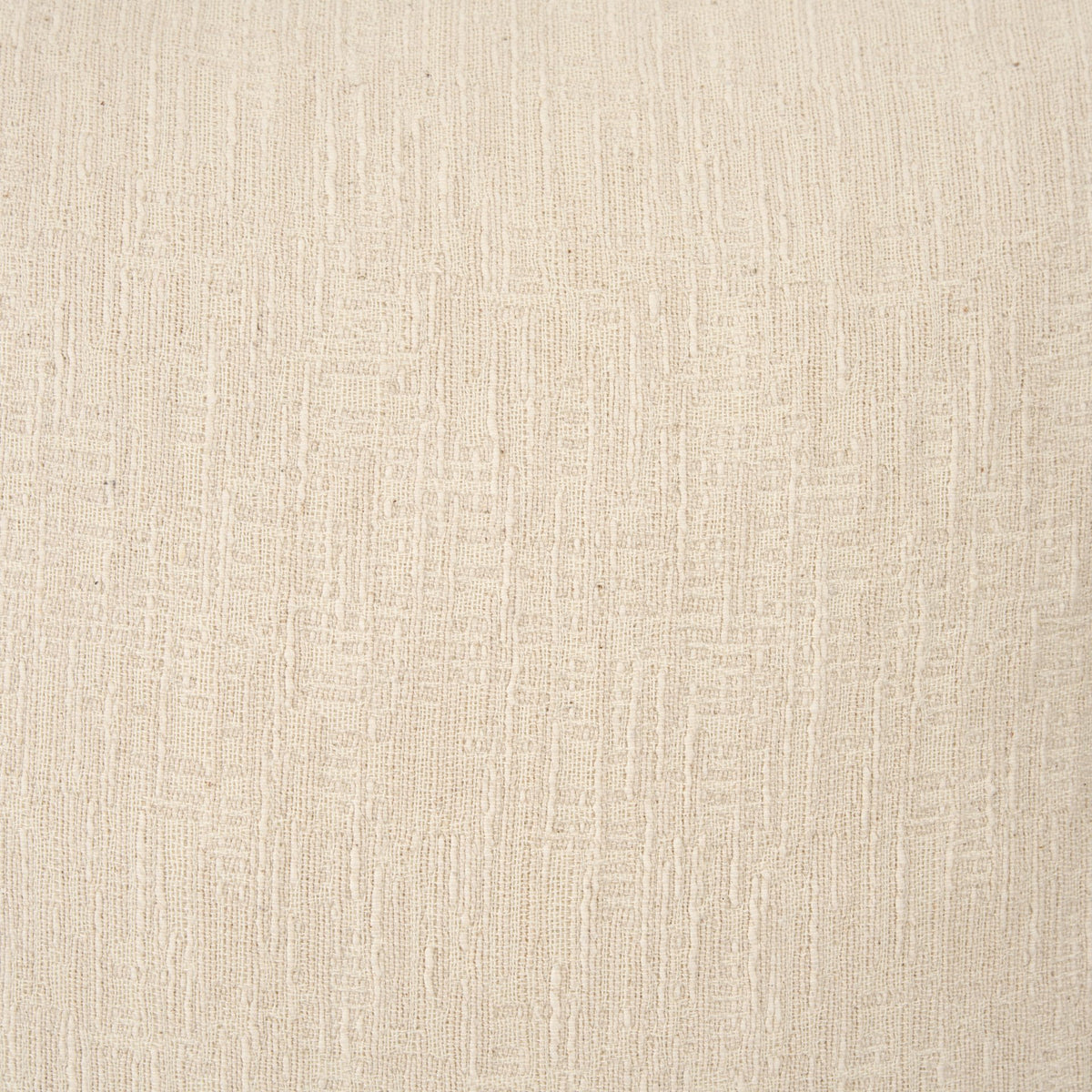 Jenner Cream Cotton Linen Square Pillow (min order qty 2)-Decorative Pillows-DECOROLALA