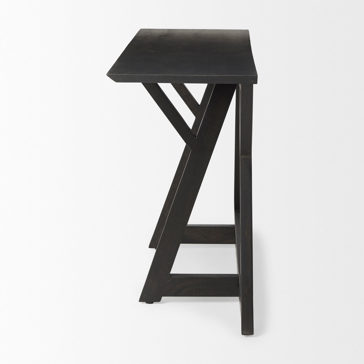 Jennings 54.0L x 16.0W x 29.5H Dark Brown Wood Console Table-Console Tables-DECOROLALA
