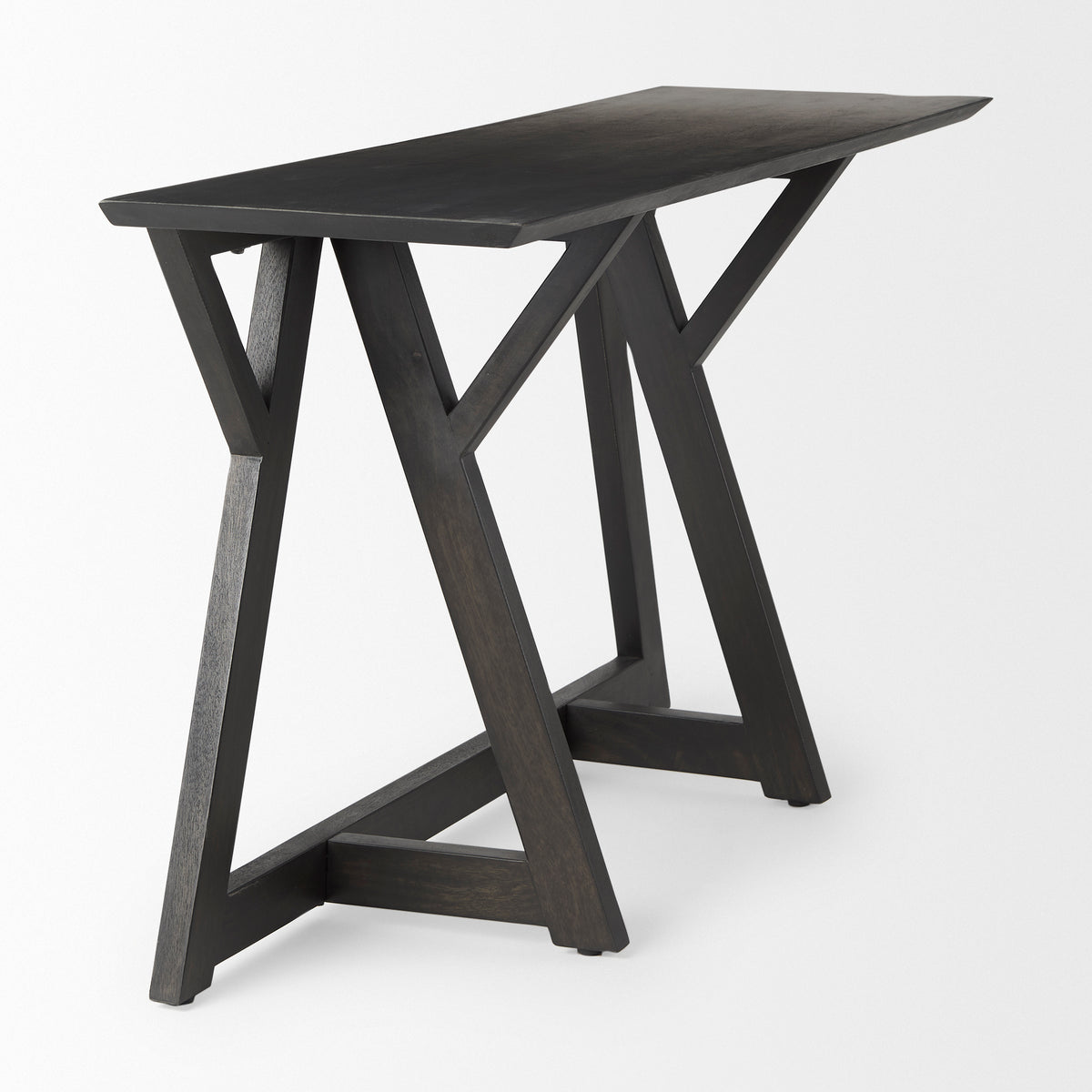 Jennings 54.0L x 16.0W x 29.5H Dark Brown Wood Console Table-Console Tables-DECOROLALA