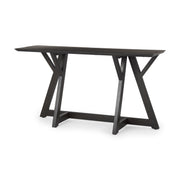 Jennings 54.0L x 16.0W x 29.5H Dark Brown Wood Console Table-Console Tables-DECOROLALA