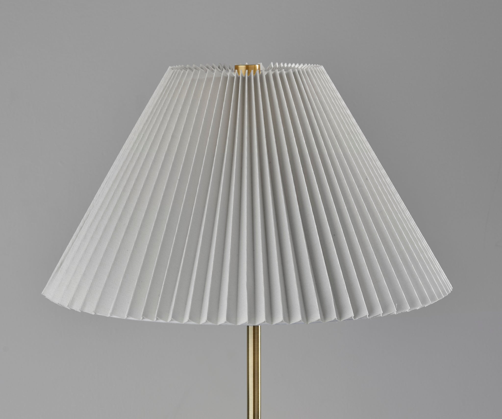 Jeremy Floor Lamp - Antique Brass 60.75" White-Lighting-DECOROLALA
