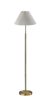 Jeremy Floor Lamp - Antique Brass 60.75" White-Lighting-DECOROLALA