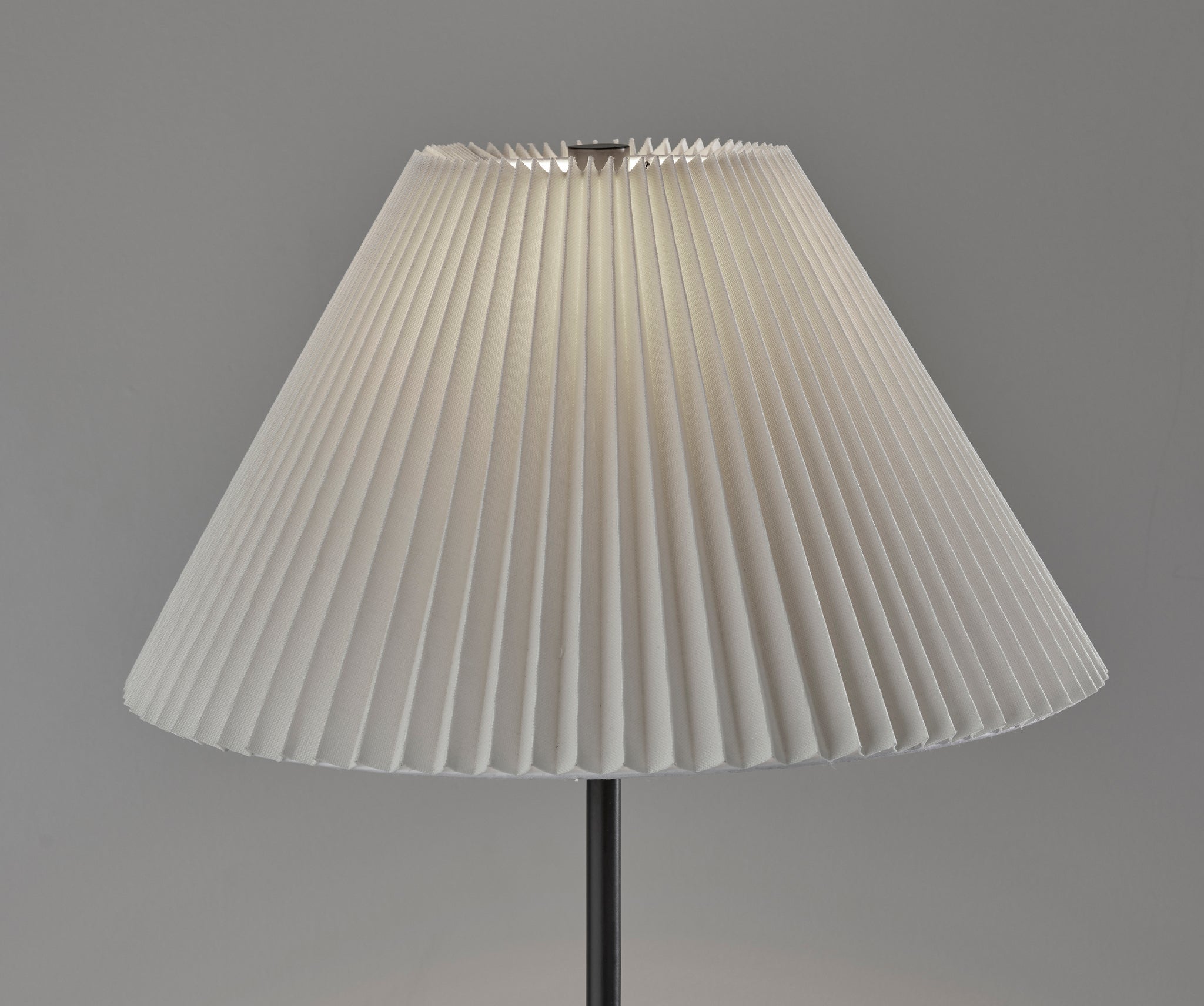 Jeremy Floor Lamp - Black 60.75" White Shade-Lighting-DECOROLALA