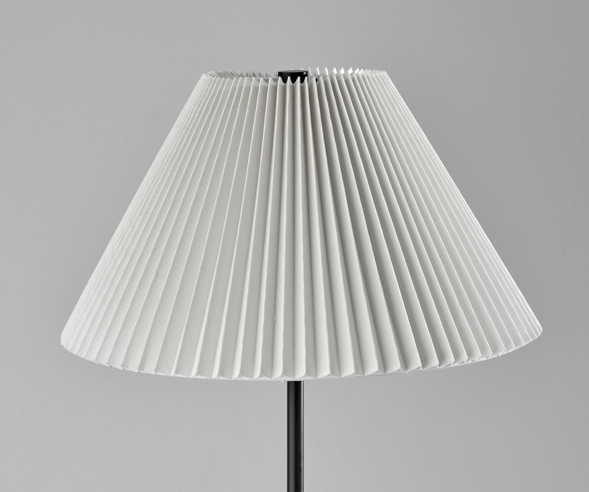 Jeremy Floor Lamp - Black 60.75" White Shade-Lighting-DECOROLALA
