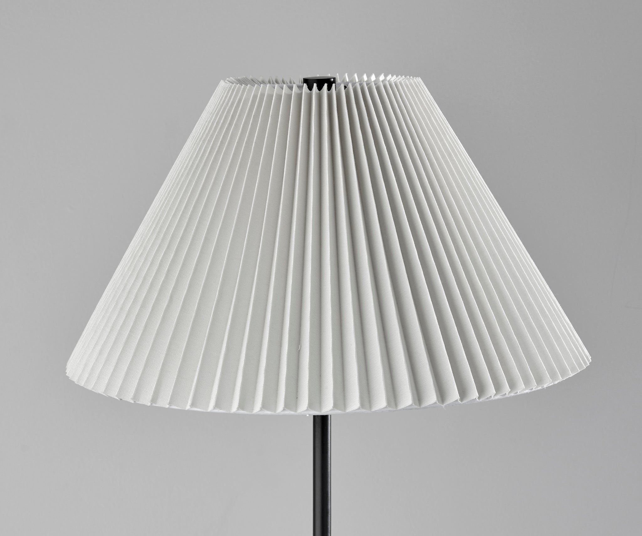Jeremy Floor Lamp - Black 60.75" White Shade-Lighting-DECOROLALA