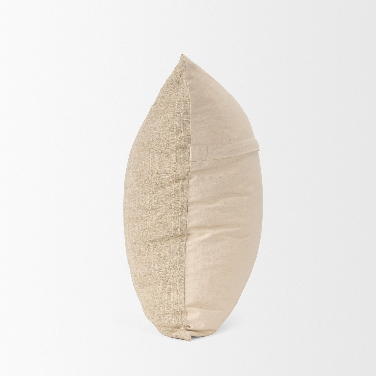Jeren Beige Cotton Linen Square Pillow (min order qty 2)-Decorative Pillows-DECOROLALA