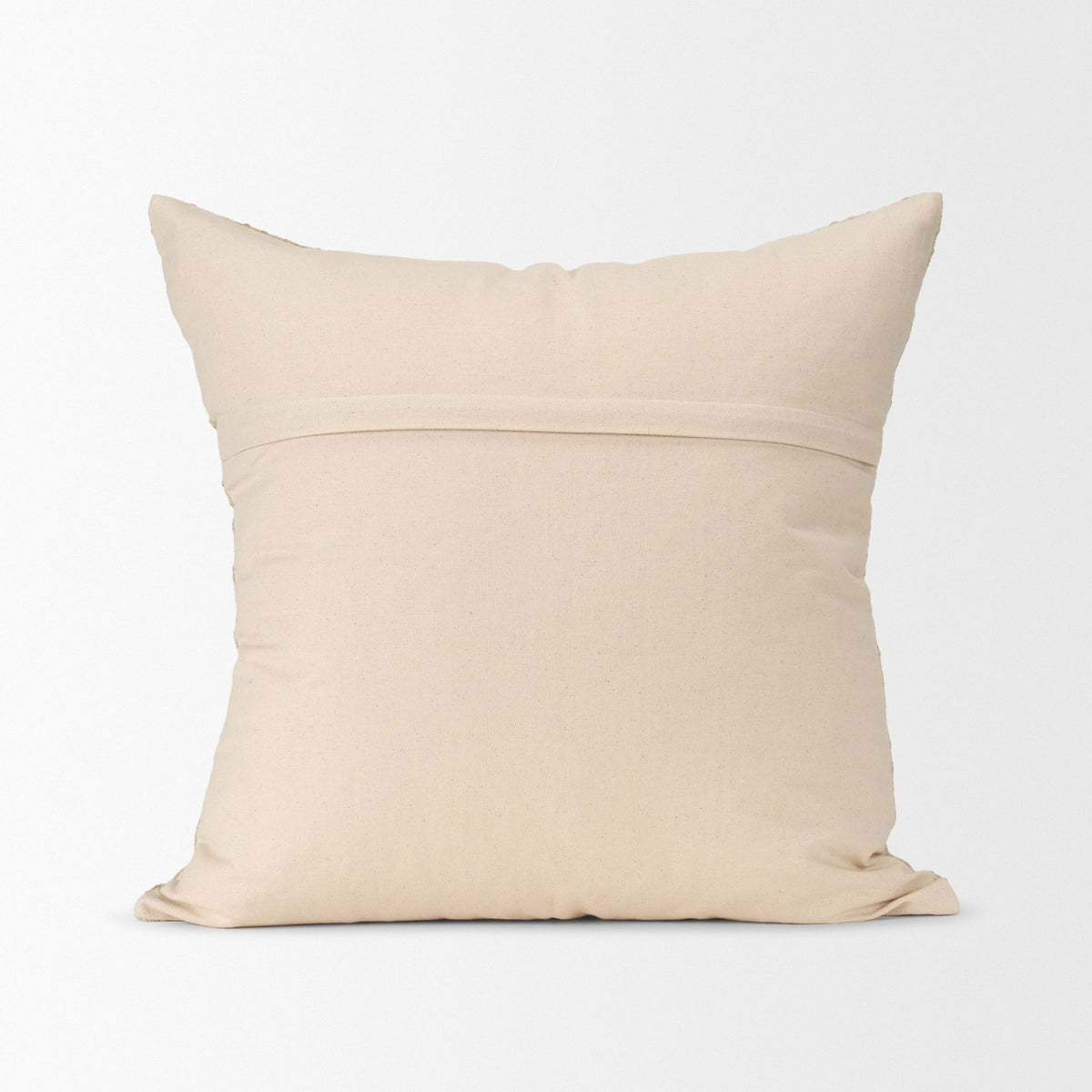 Jeren Beige Cotton Linen Square Pillow (min order qty 2)-Decorative Pillows-DECOROLALA